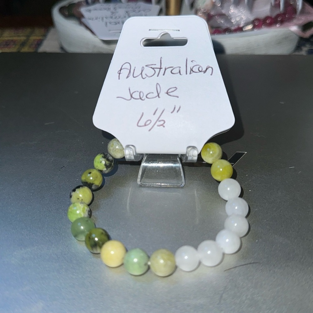 Hand Crafted Australian Jade Stretch Bracelet